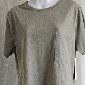 THREADS 4 THOUGHT Stitch Fix Shelbie Triblend Jersey Pocket Tee Green Size M NW